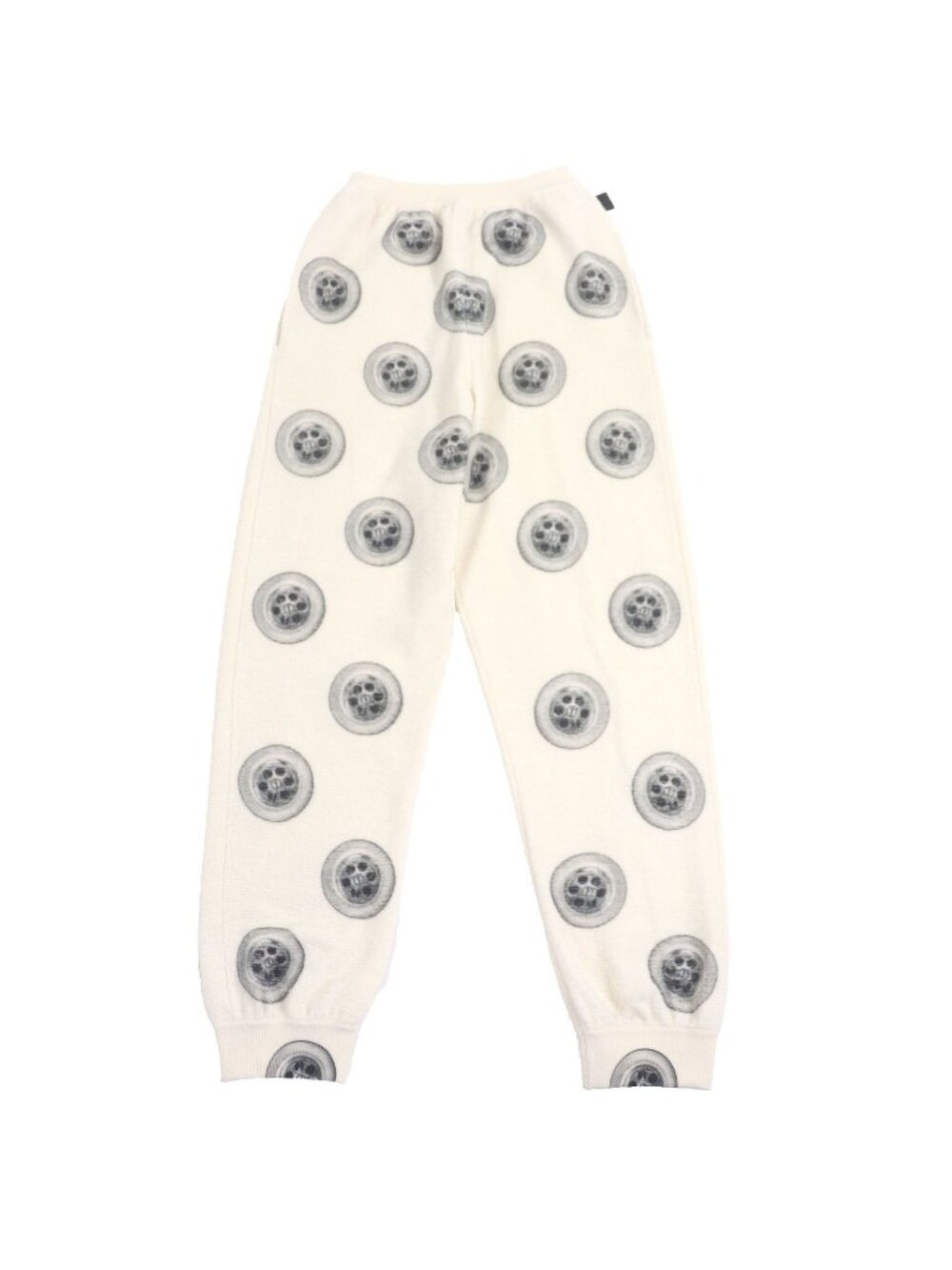Loewe Tire Pattern Anagram Leather Patch Pile Jogger Pants Ivory
